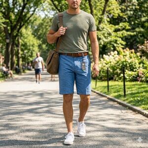 NWT Burnside Hybrid Walkshort+Boardshort Sz 33 Pockets Blue Golf Casual Beach